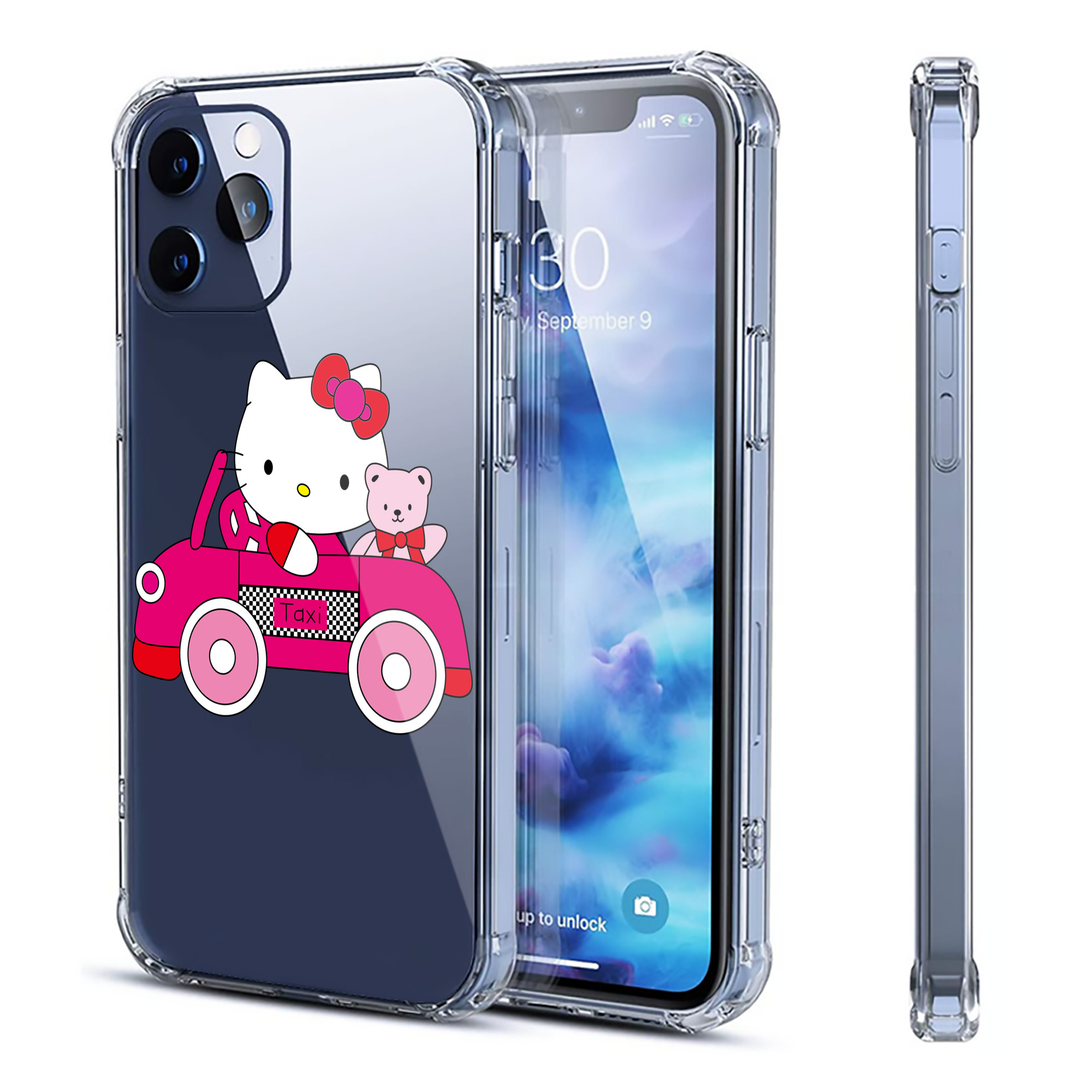 （画像用） Hello Kitty ハローキティ 【iPhone 12シリーズ対応】透明スマホケース（クリアソフトケース）